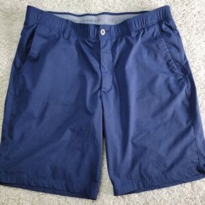 Under Armour Men's Navy Blue Textured Golf Performance Shorts Size 38